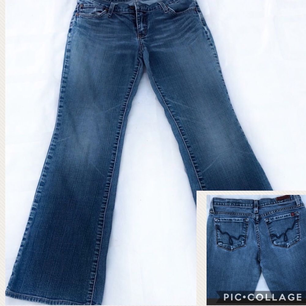 Blue 2 slight flare jeans- Short